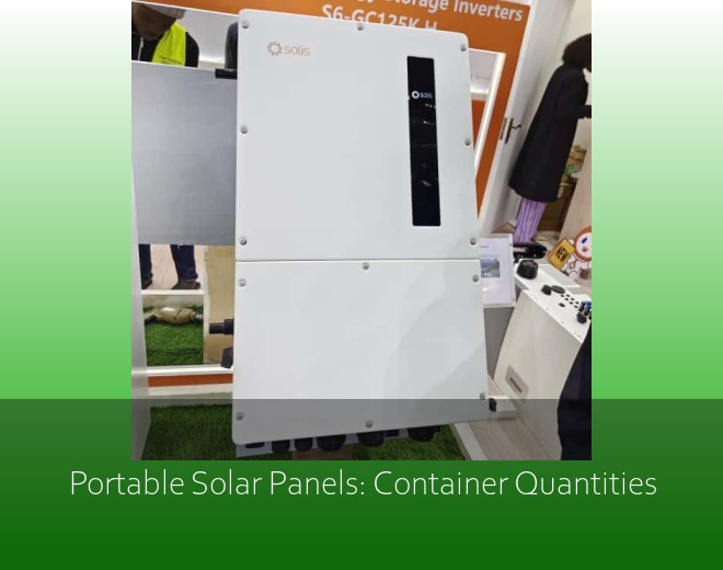 Portable Solar Panels: Container Quantities